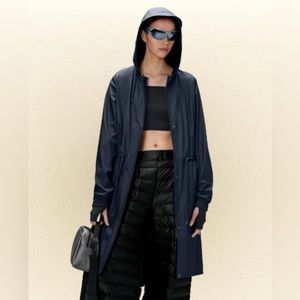 NWT RAINS String W Parka Navy XS